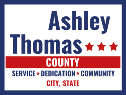 county political yard sign template 10189