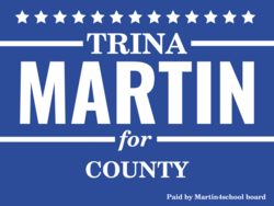 county political yard sign template 10191