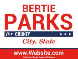 county political yard sign template 10196