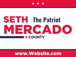 county political yard sign template 10198