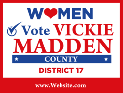 county political yard sign template 10199