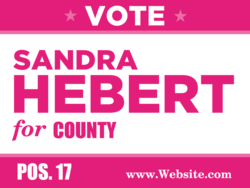 county political yard sign template 10200