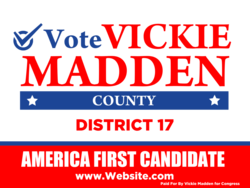 county political yard sign template 10201