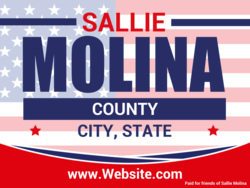 county political yard sign template 10203