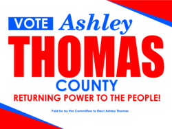 county political yard sign template 10204