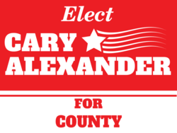 county political yard sign template 10205
