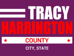 county political yard sign template 10208