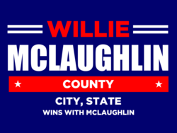 county political yard sign template 10211