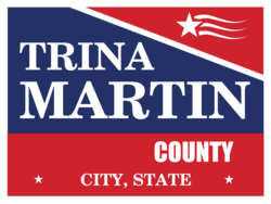 county political yard sign template 10212