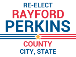 county political yard sign template 10217