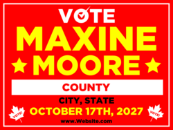 county political yard sign template 10218