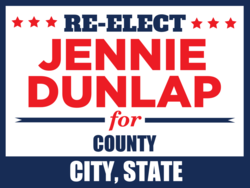 county political yard sign template 10219