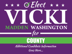 county political yard sign template 10220