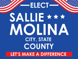 county political yard sign template 10224