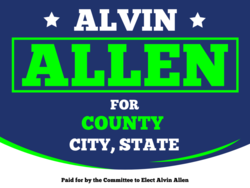 county political yard sign template 10231