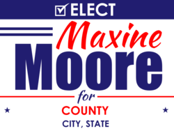 county political yard sign template 10234