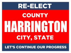 county political yard sign template 10236