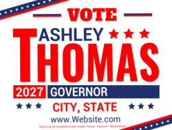 governor political yard sign template 10240