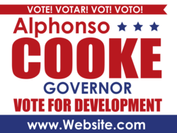 governor political yard sign template 10241