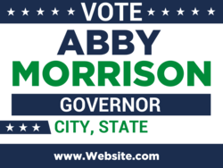 governor political yard sign template 10242