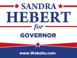 governor political yard sign template 10243