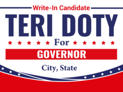 governor political yard sign template 10244