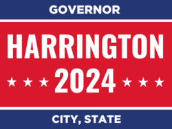 governor political yard sign template 10247