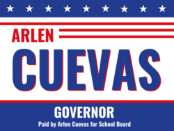 governor political yard sign template 10250