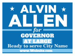 governor political yard sign template 10251