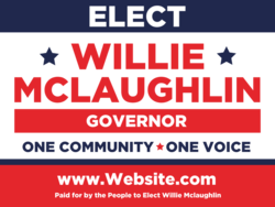governor political yard sign template 10253