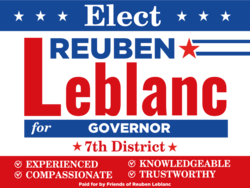 governor political yard sign template 10255