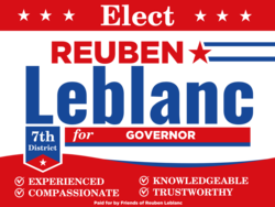 governor political yard sign template 10256