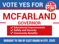 governor political yard sign template 10258