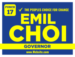 governor political yard sign template 10259