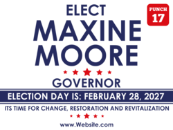 governor political yard sign template 10260