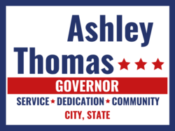 governor political yard sign template 10261