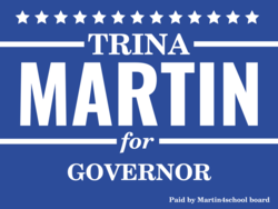 governor political yard sign template 10263