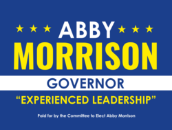 governor political yard sign template 10269