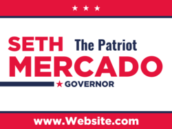 governor political yard sign template 10270