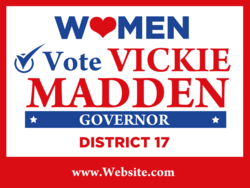 governor political yard sign template 10271