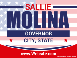 governor political yard sign template 10275