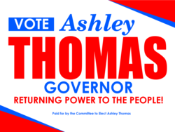 governor political yard sign template 10276