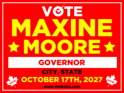 governor political yard sign template 10290