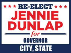 governor political yard sign template 10291