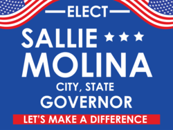 governor political yard sign template 10296