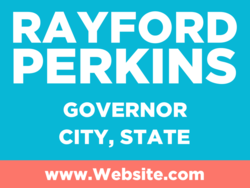 governor political yard sign template 10300