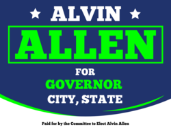 governor political yard sign template 10303
