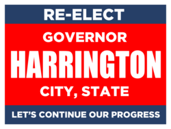 governor political yard sign template 10308