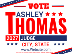 judge political yard sign template 10312