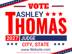 judge political yard sign template 10312